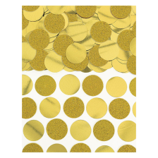 Confetti Circles Gold Glitter